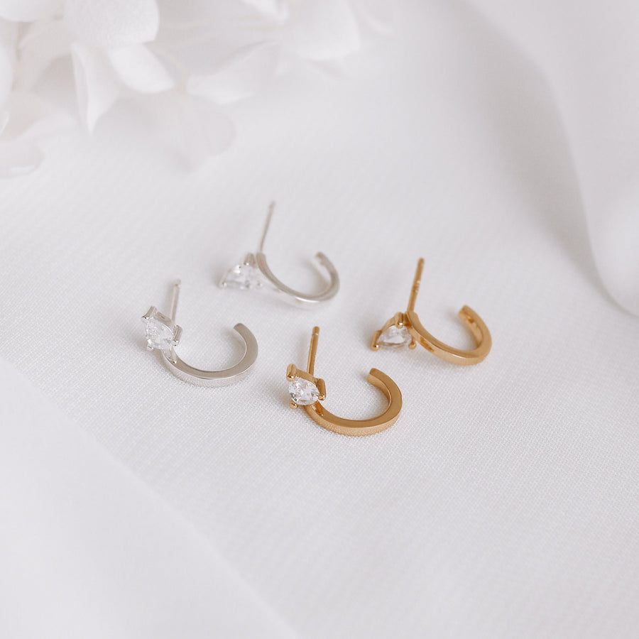 Amina - Sterling Silver Stud Earrings