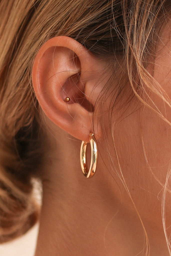 Gemma - Gold or Silver Plated Stainless Steel Hoops