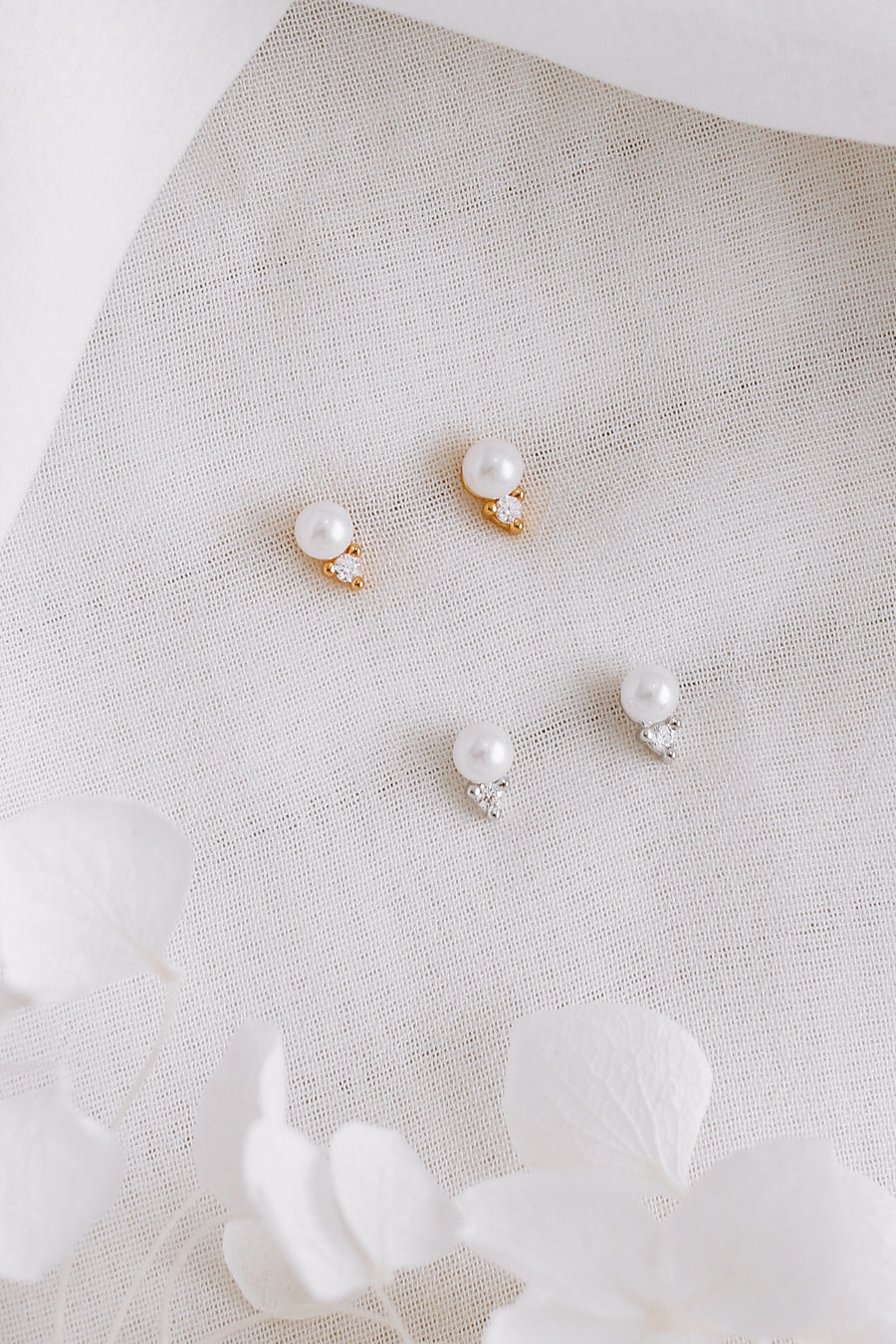 Jolie - Sterling Silver Pearl Earrings