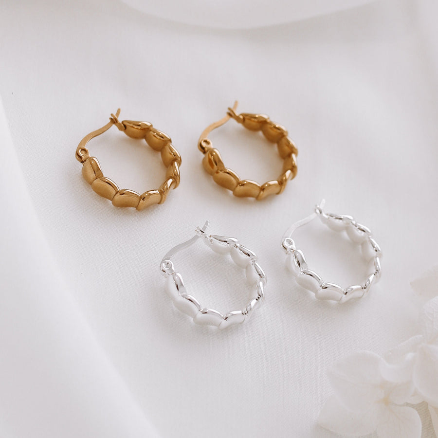 Ilaria - Gold or Silver Stainless Steel Hoops