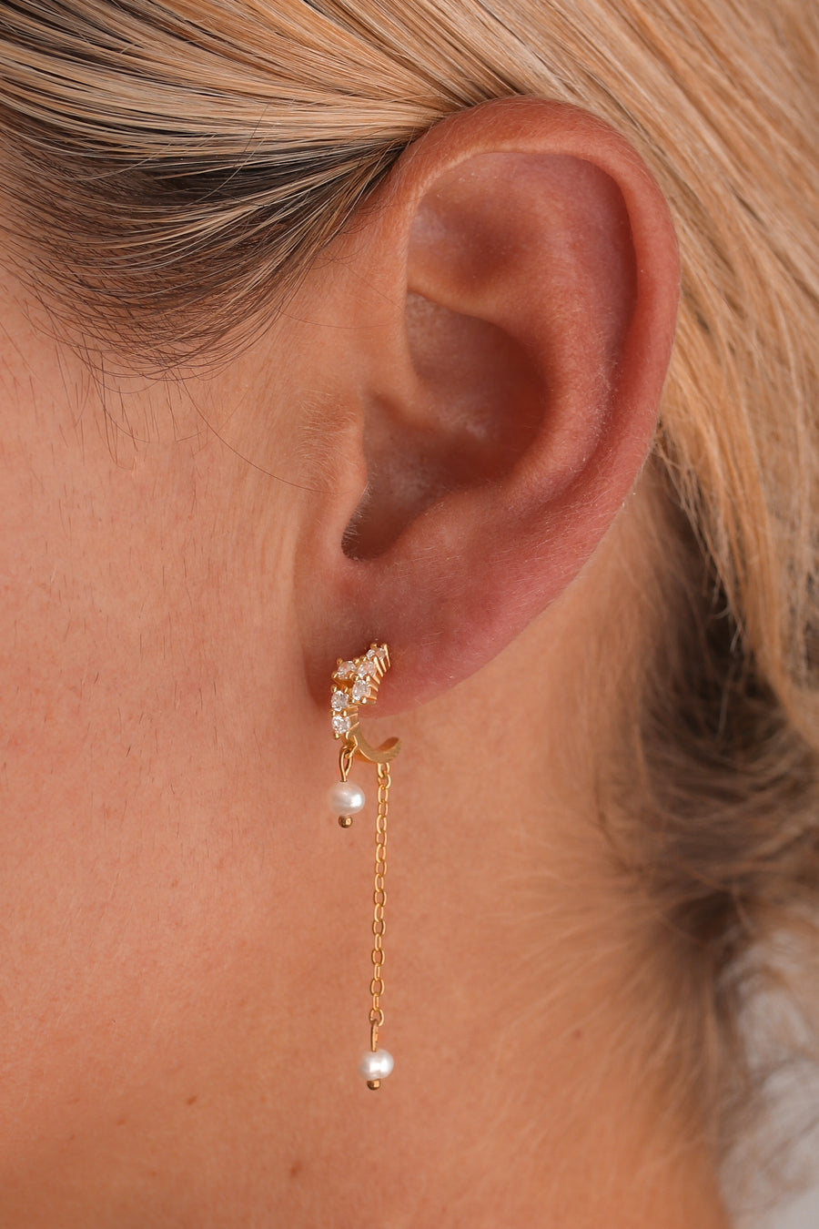Bria - Sterling Silver Pearl Earrings