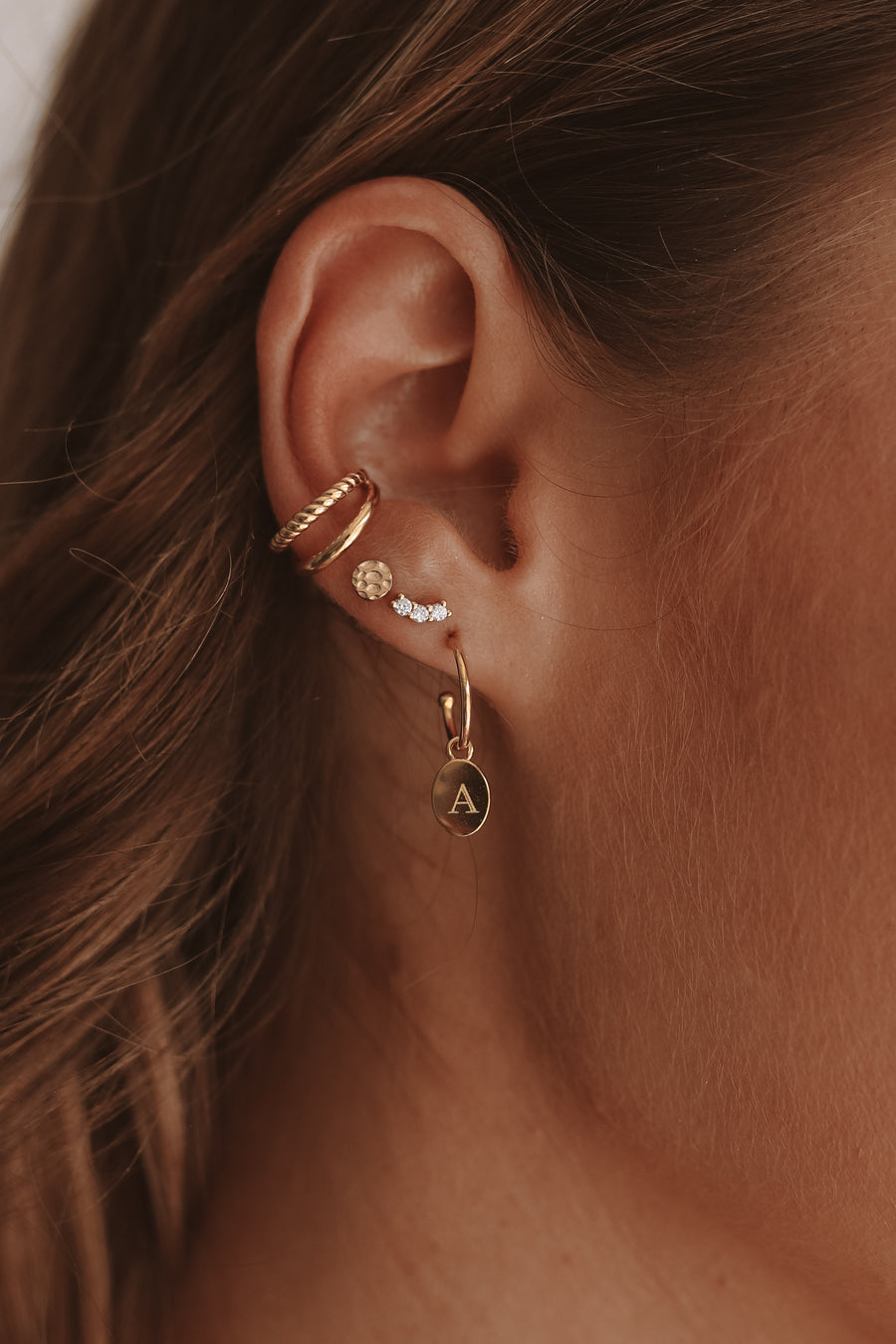 Keira - Gold or Silver Stainless Steel Monogram Earrings