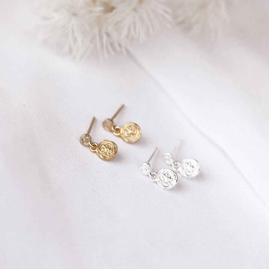 Monique - 18ct Gold or Silver Plated Sterling Silver Stud Earrings
