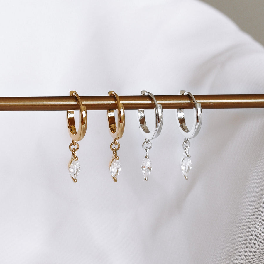 Olive - Sterling Silver Hoop Earrings