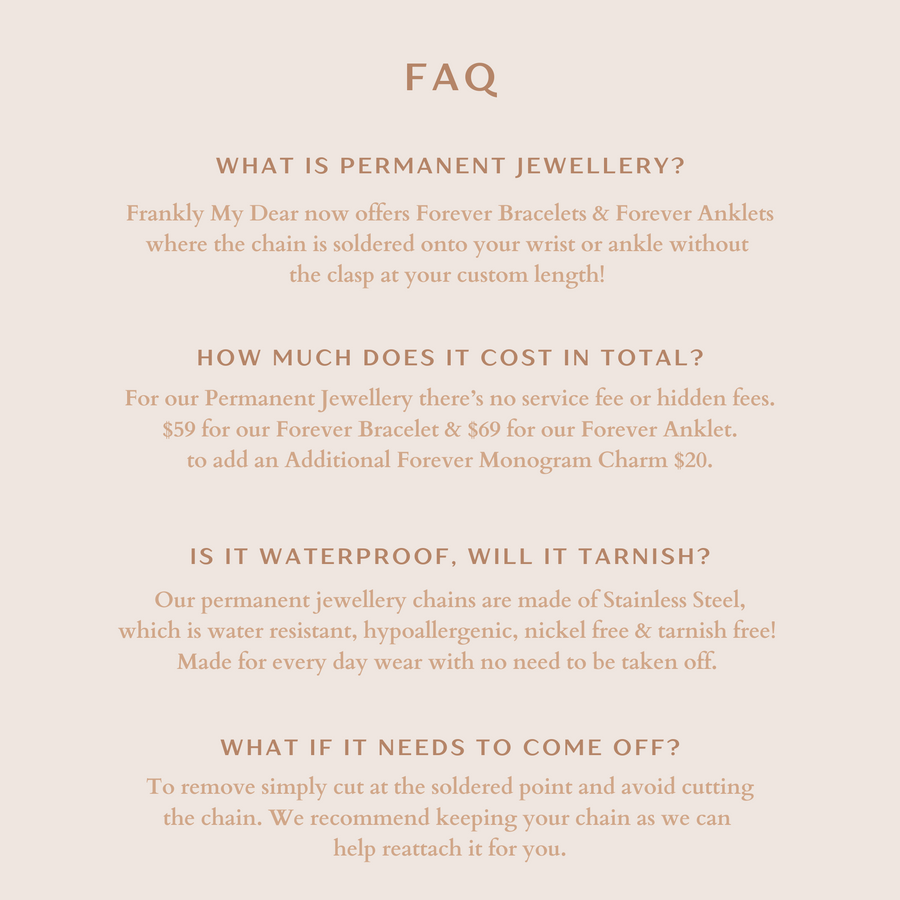 Permanent Jewellery Gold Coast | Bracelets & Anklets | Frankly My Dear ...