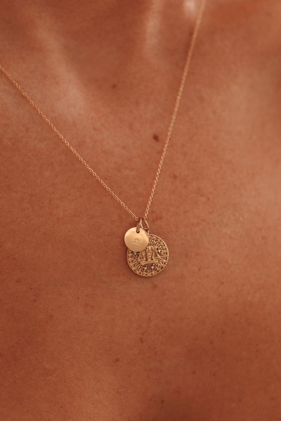 Thea - 18ct Gold or Silver Plated Zodiac Horoscope & Monogram Necklace