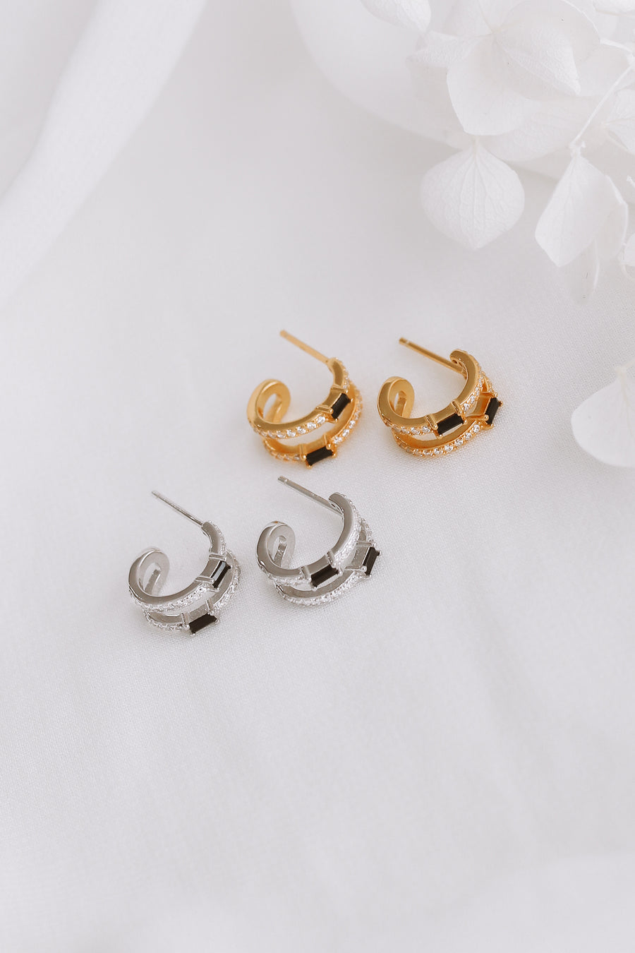 Zariah - Gold Plated Sterling Silver Hoops