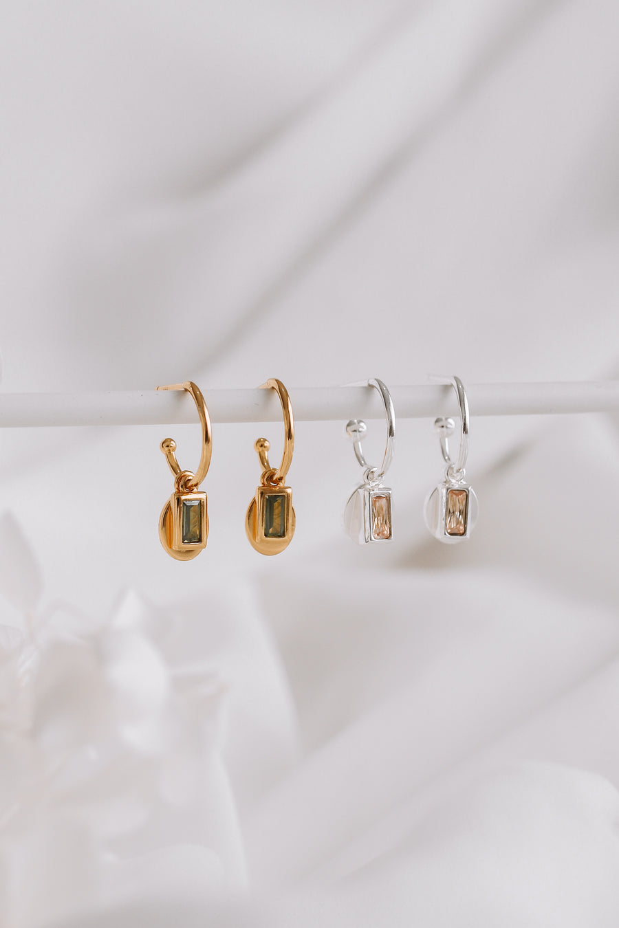 Carmela - Gold or Silver Stainless Steel Monogram Earrings