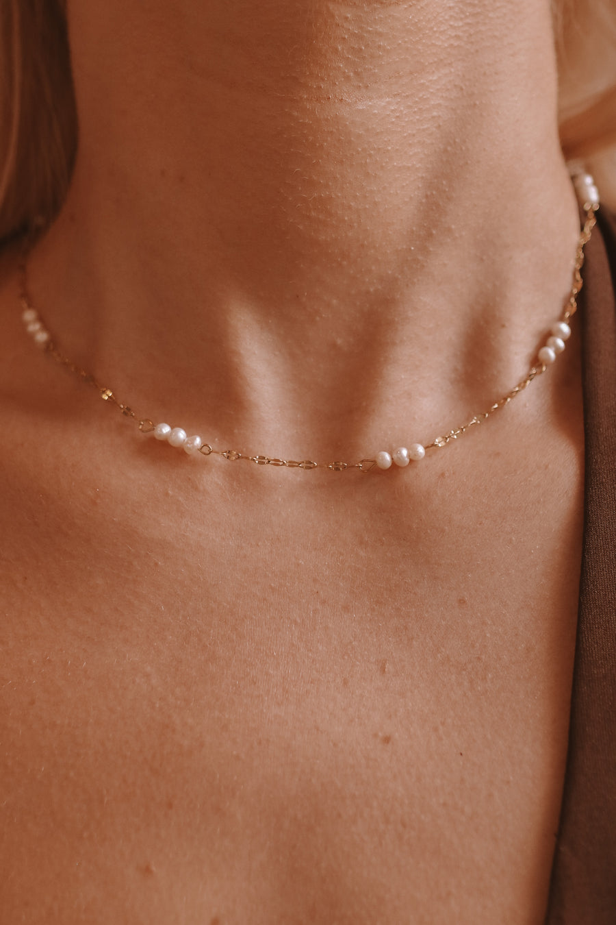 Clover - Gold or Silver Stainless Steel Pearl Necklace