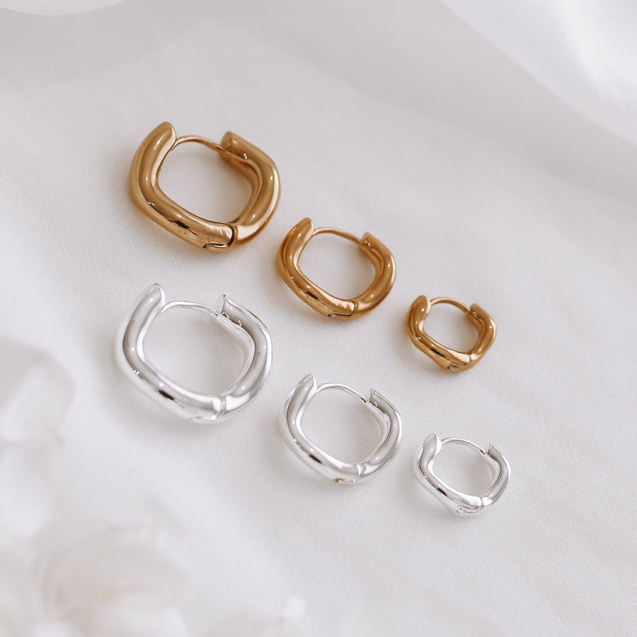Serafina - Gold or Silver Stainless Steel Hoops