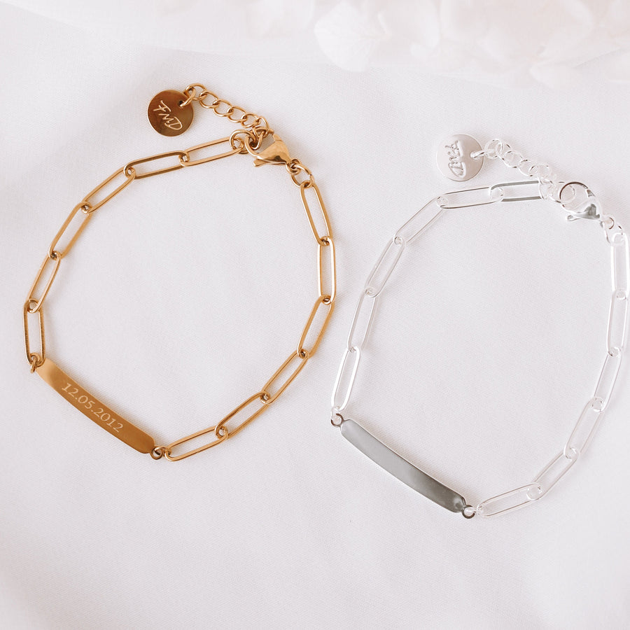 Lydia - Monogrammed Stainless Steel Bracelet
