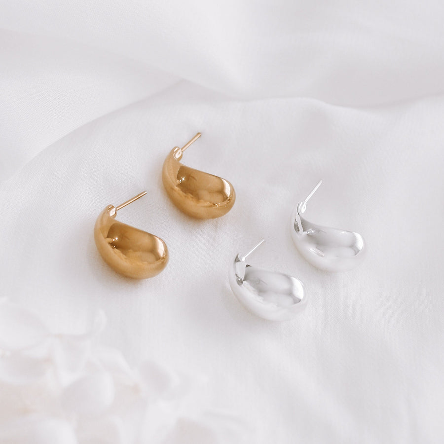 Nadia - Gold or Silver Plated Stainless Stud Earrings