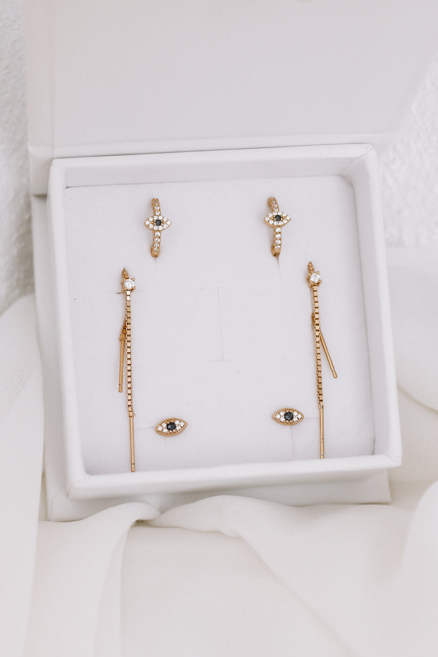 Collette Bundle - Gold or Silver Sterling Silver Earring Stack