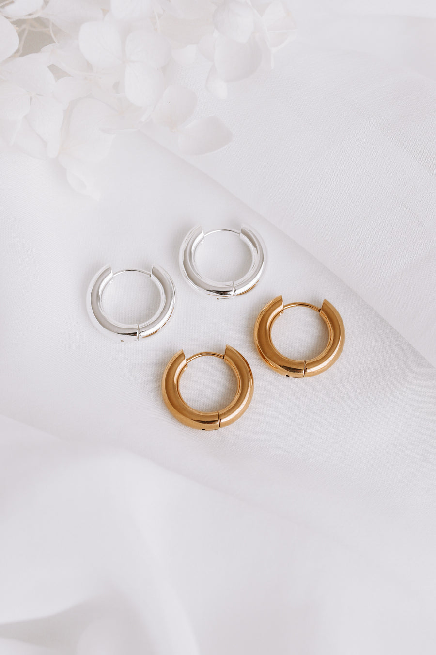 Indianna - Gold or Silver Plated Stainless Steel Hoops