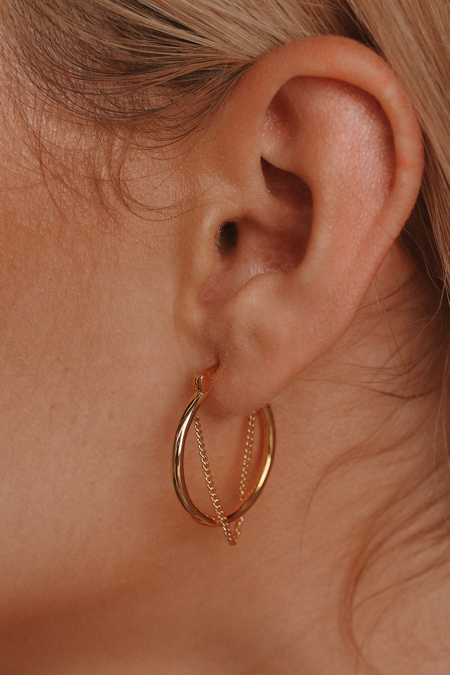 Mercedes - Gold Infused or Silver Stainless Steel Hoops
