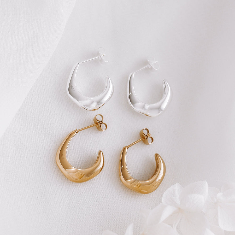 Mirabel - Gold or Silver Plated Stainless Steel Hoops