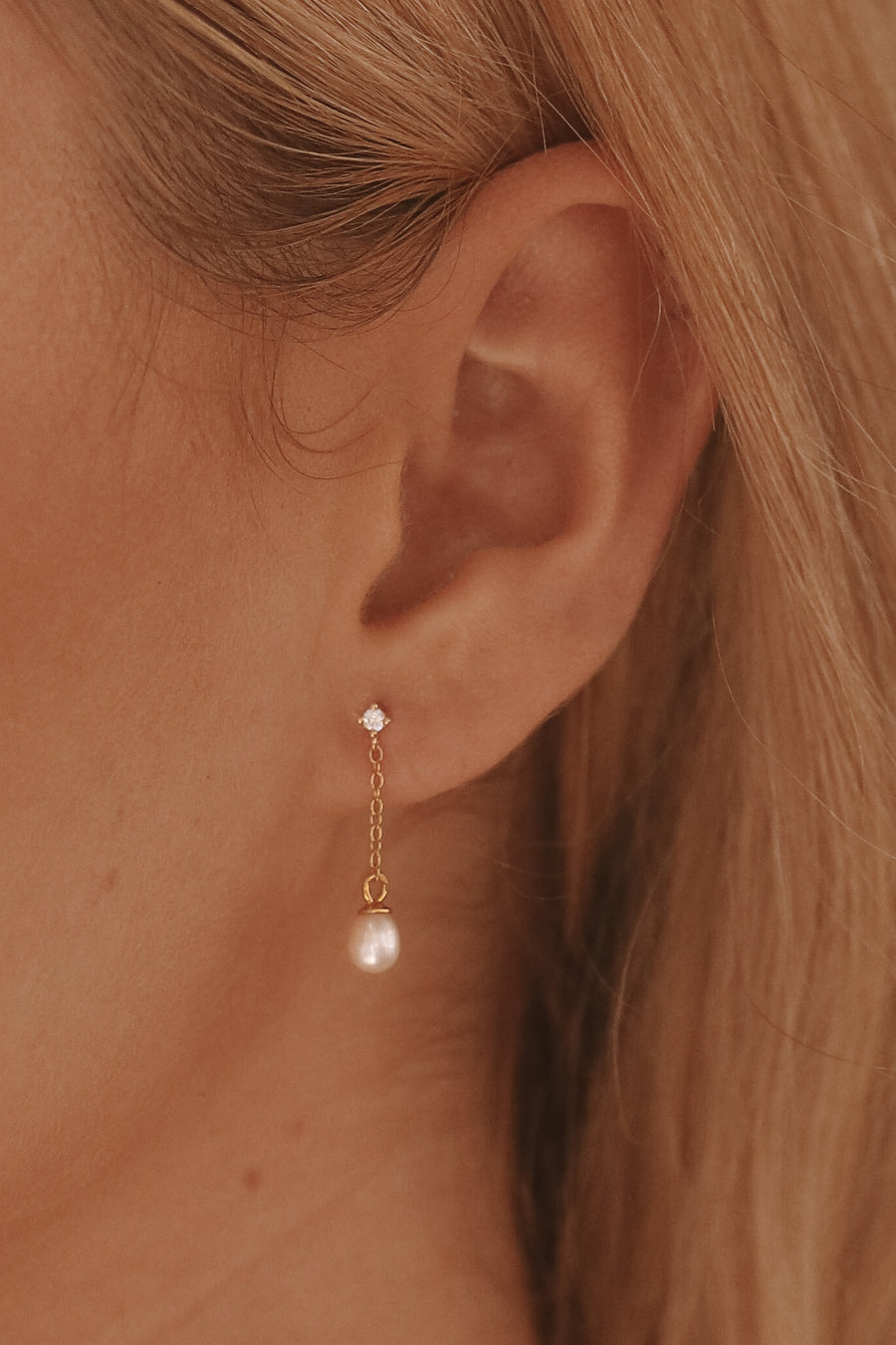 Pippa - Sterling Silver Pearl Stud Earrings