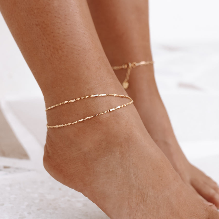 Brodie - 18ct Gold or Silver Plated Anklet