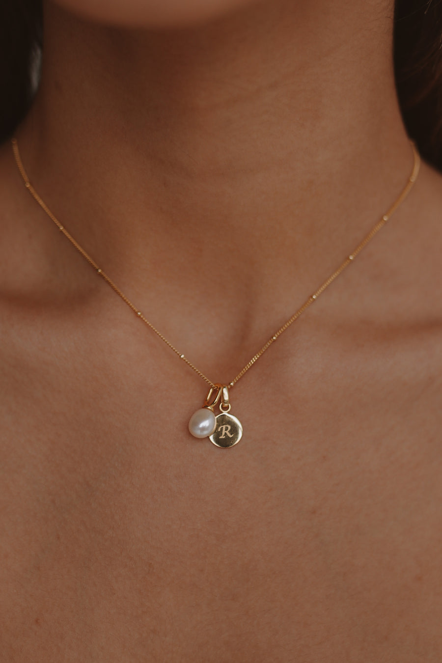 Delilah - 18ct Gold or Silver Plated Pearl Necklace