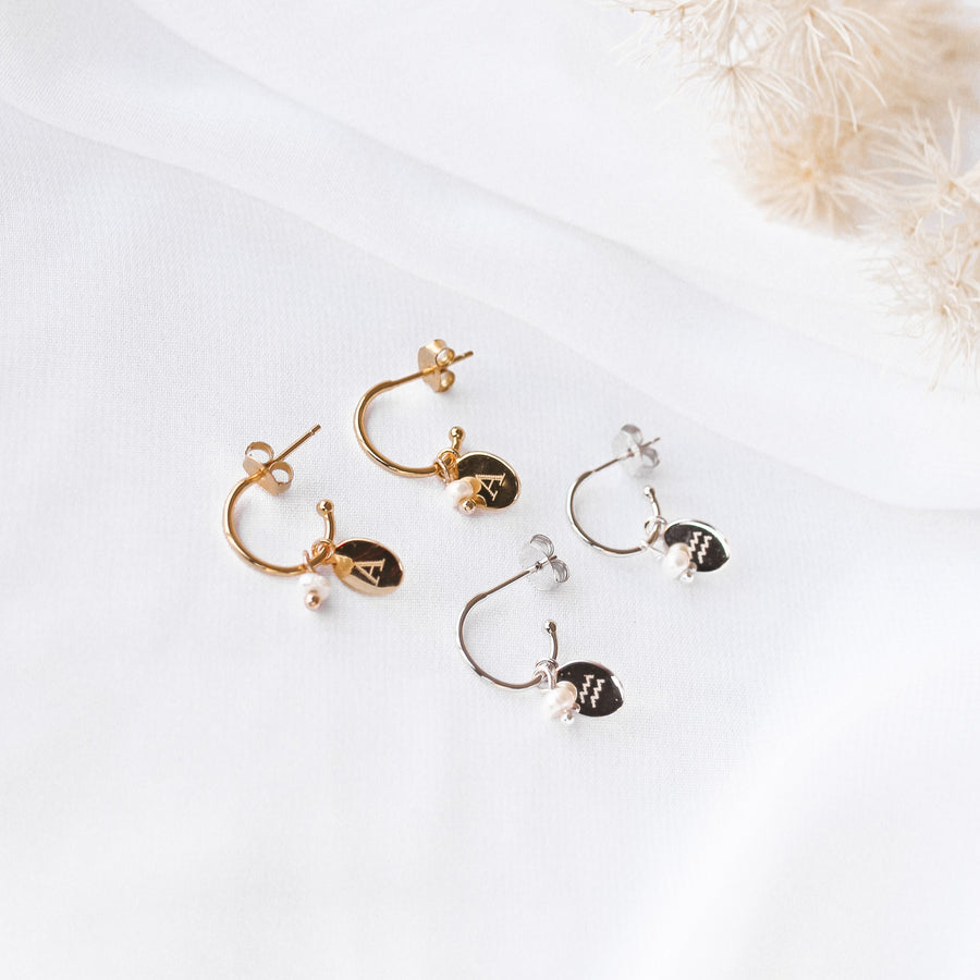 Eadie - Gold or Silver Sterling Silver Hoops