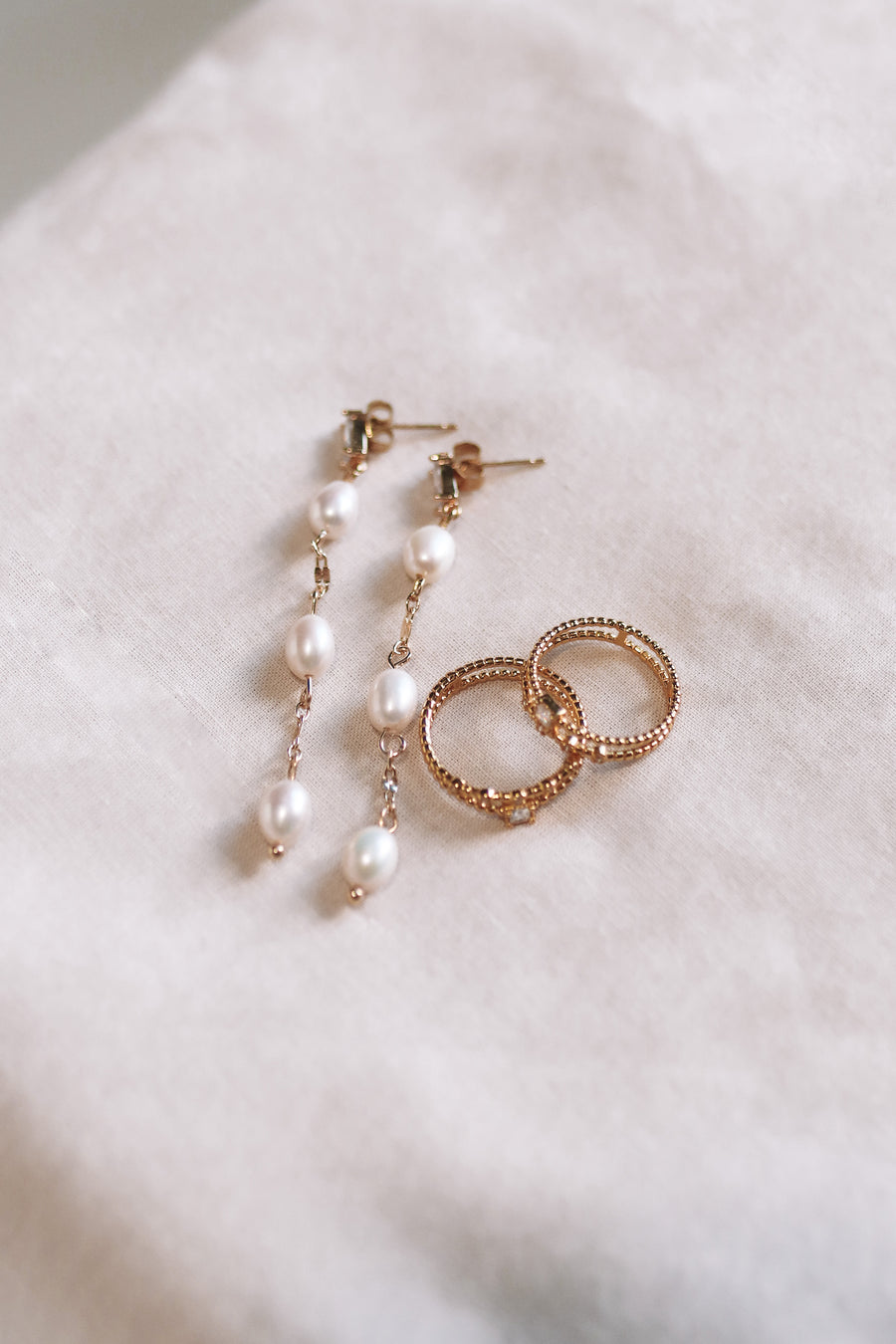 Larissa - Gold or Silver Plated Pearl Earrings