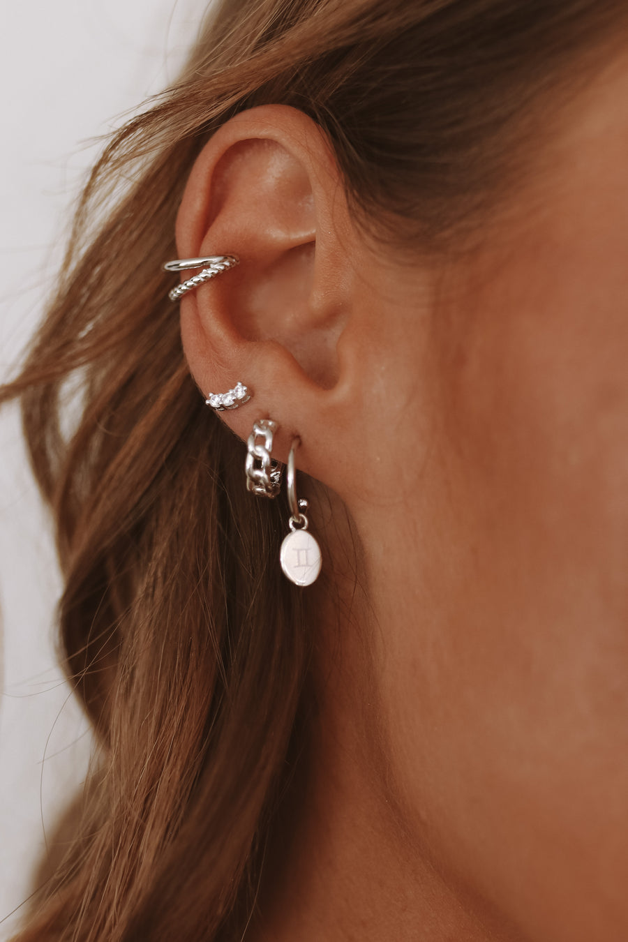 Keira - Gold or Silver Sterling Silver Monogram Earrings