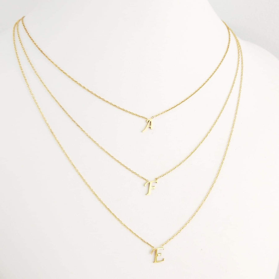 Lola - Silver, Gold or Rose Gold Initial Necklace