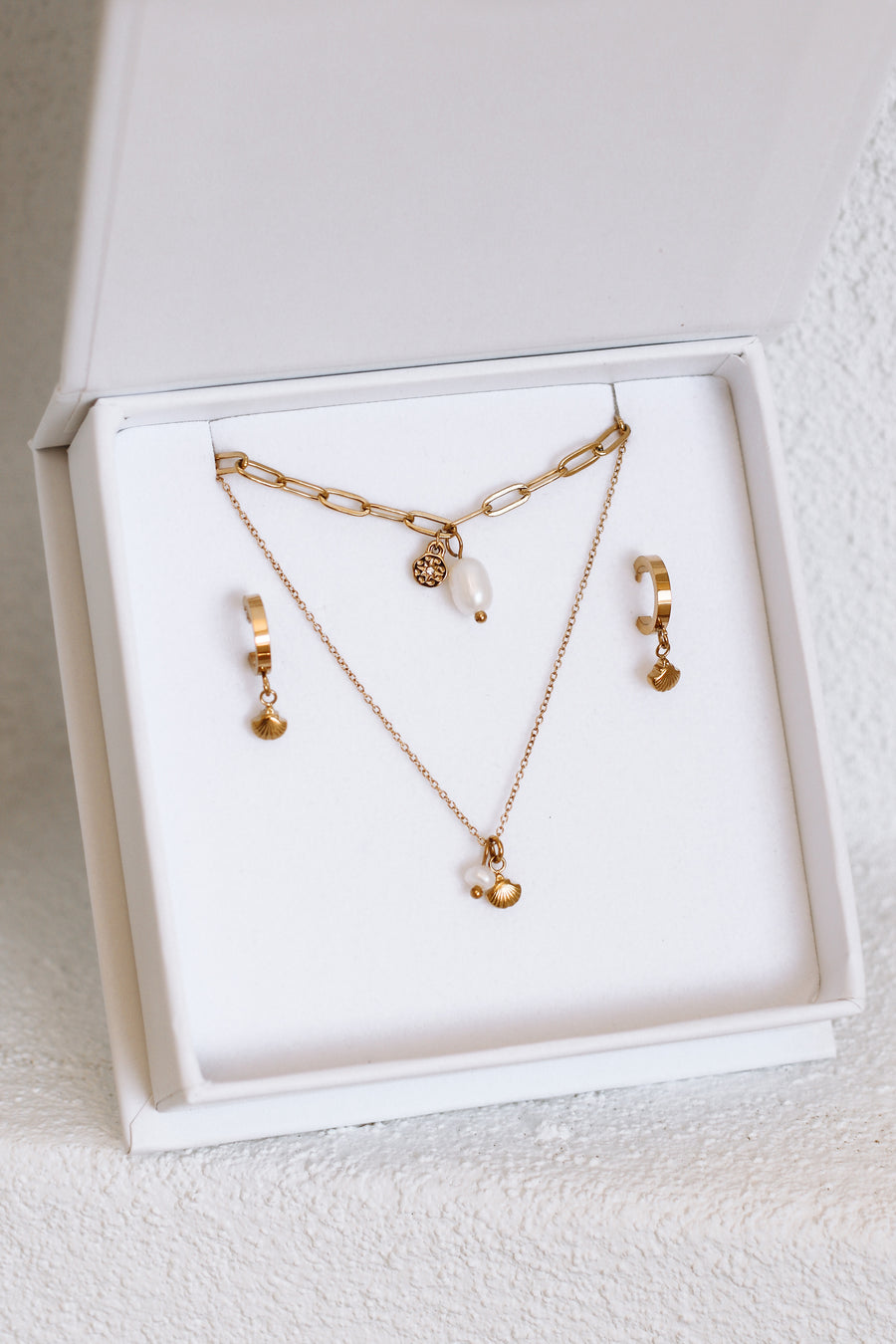 Hazel Necklace, Bracelet & Earring Bundle - Gold or Silver Stainless Steel