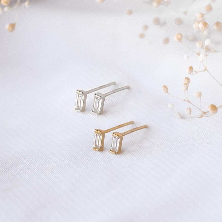 Kheana - 18ct Gold or Silver Plated Sterling Silver Stud Earrings