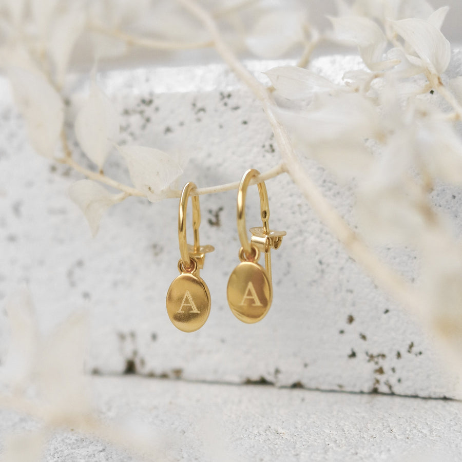 Keira - Gold or Silver Stainless Steel Monogram Earrings