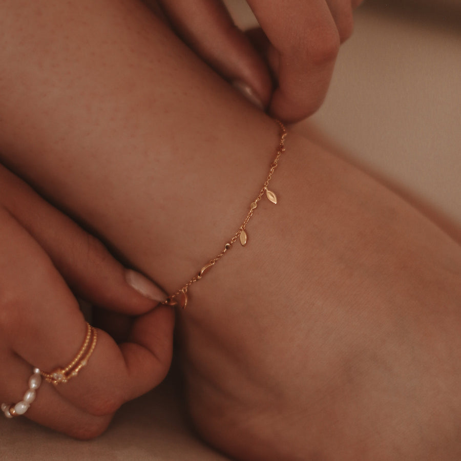 Stainless steel anklet gold deals