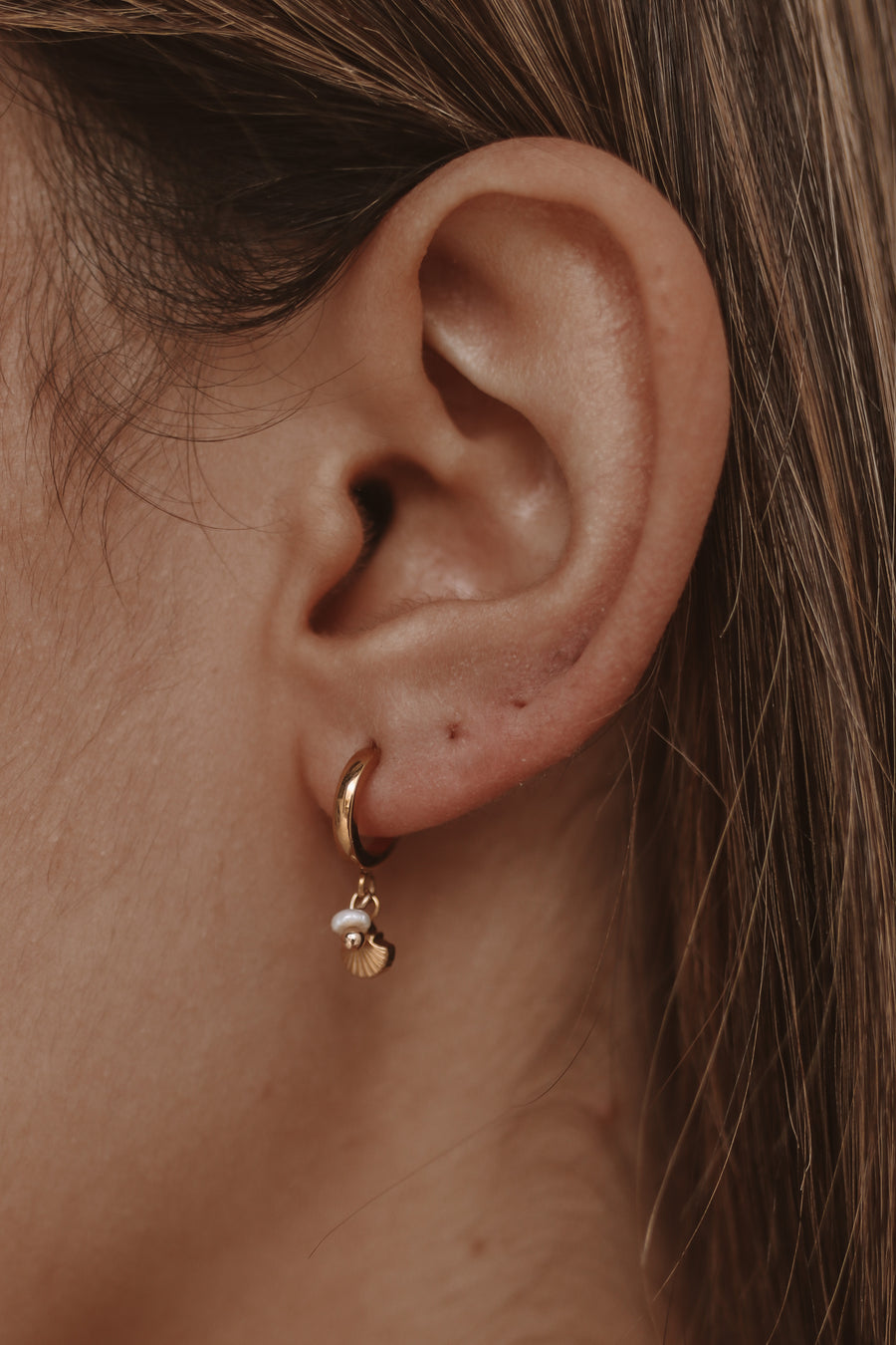 Ocean - Gold or Silver Sterling Silver Hoops