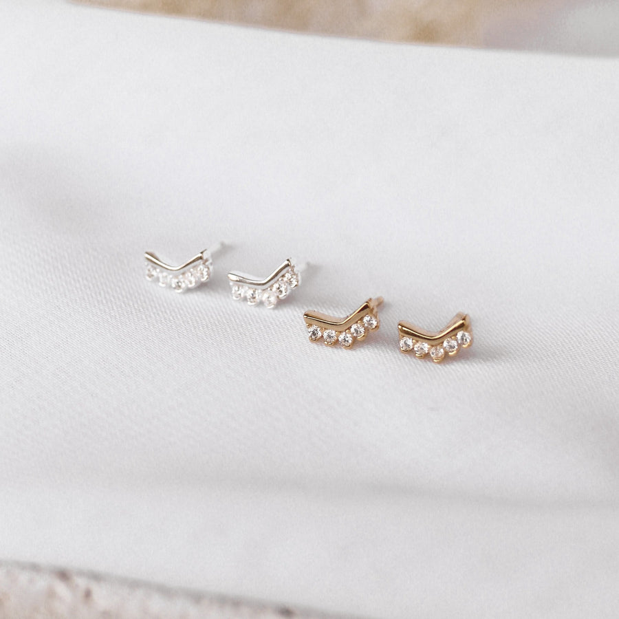 Samantha - Gold or Silver Sterling Silver Studs