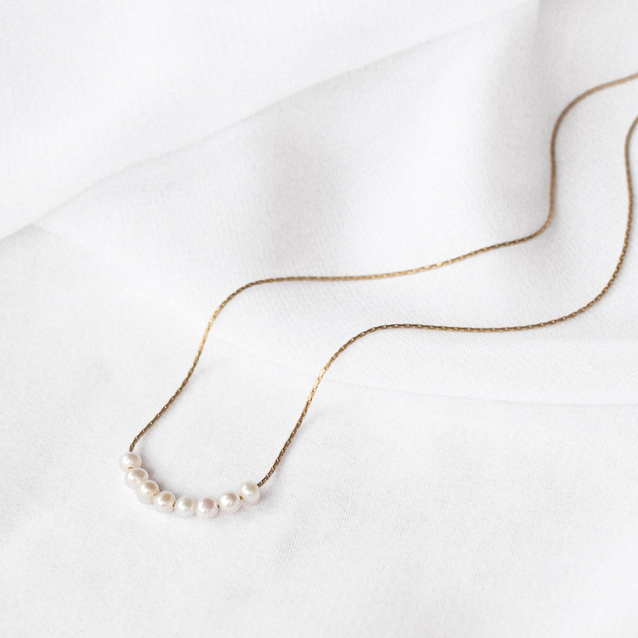Shanaye - 18ct Gold or Silver Plated Pearl Necklace