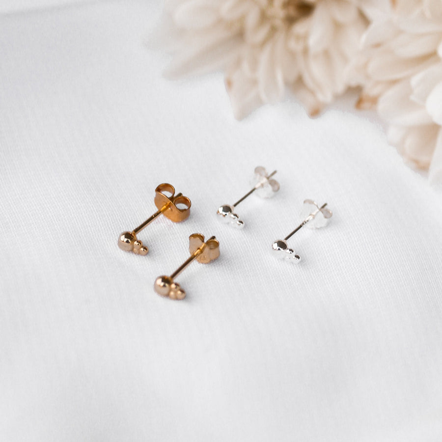 Taryn - 18ct Gold or Silver Sterling Silver Studs